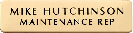 Brass Name Badge