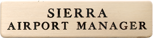 Lightweight Brass Name Badge