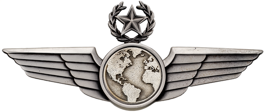 7781SW Star & Wreath Wing with Generic Emblem