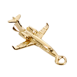 Learjet 60 Aviation Charm (3-D cast)