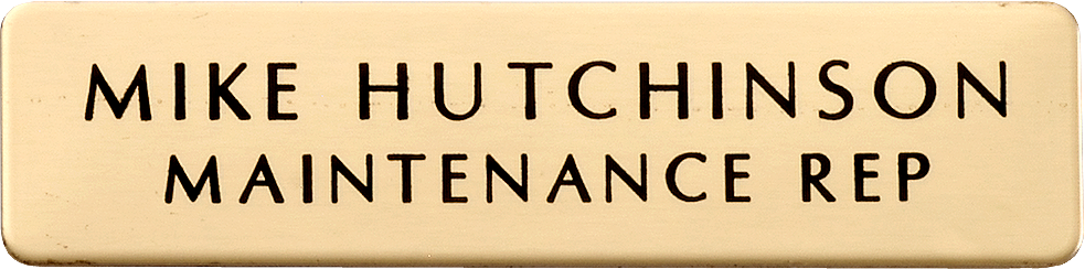 Brass Name Badge