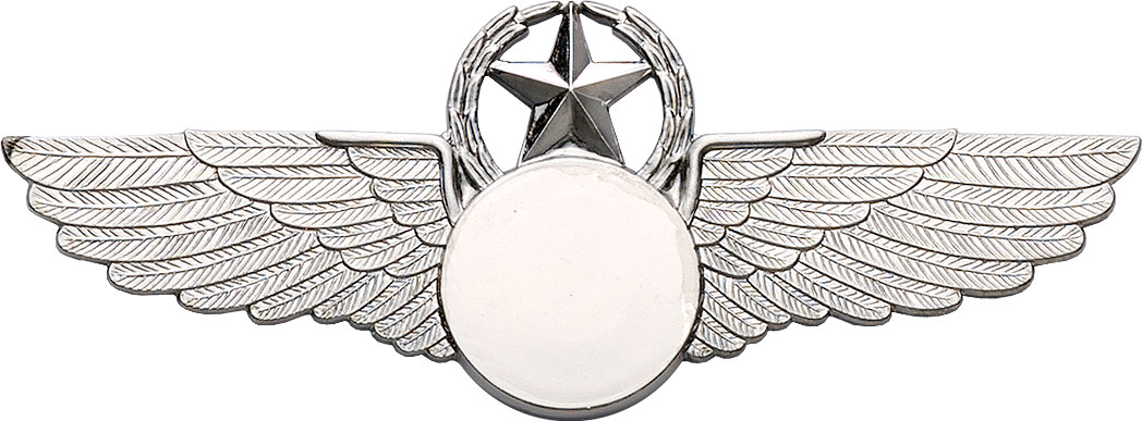 9640SW Star & Wreath Wing with Generic Emblem