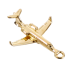 Learjet 45 Aviation Charm (3-D cast)