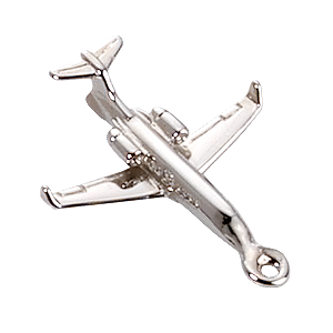 Learjet 45 Aviation Charm (3-D cast)